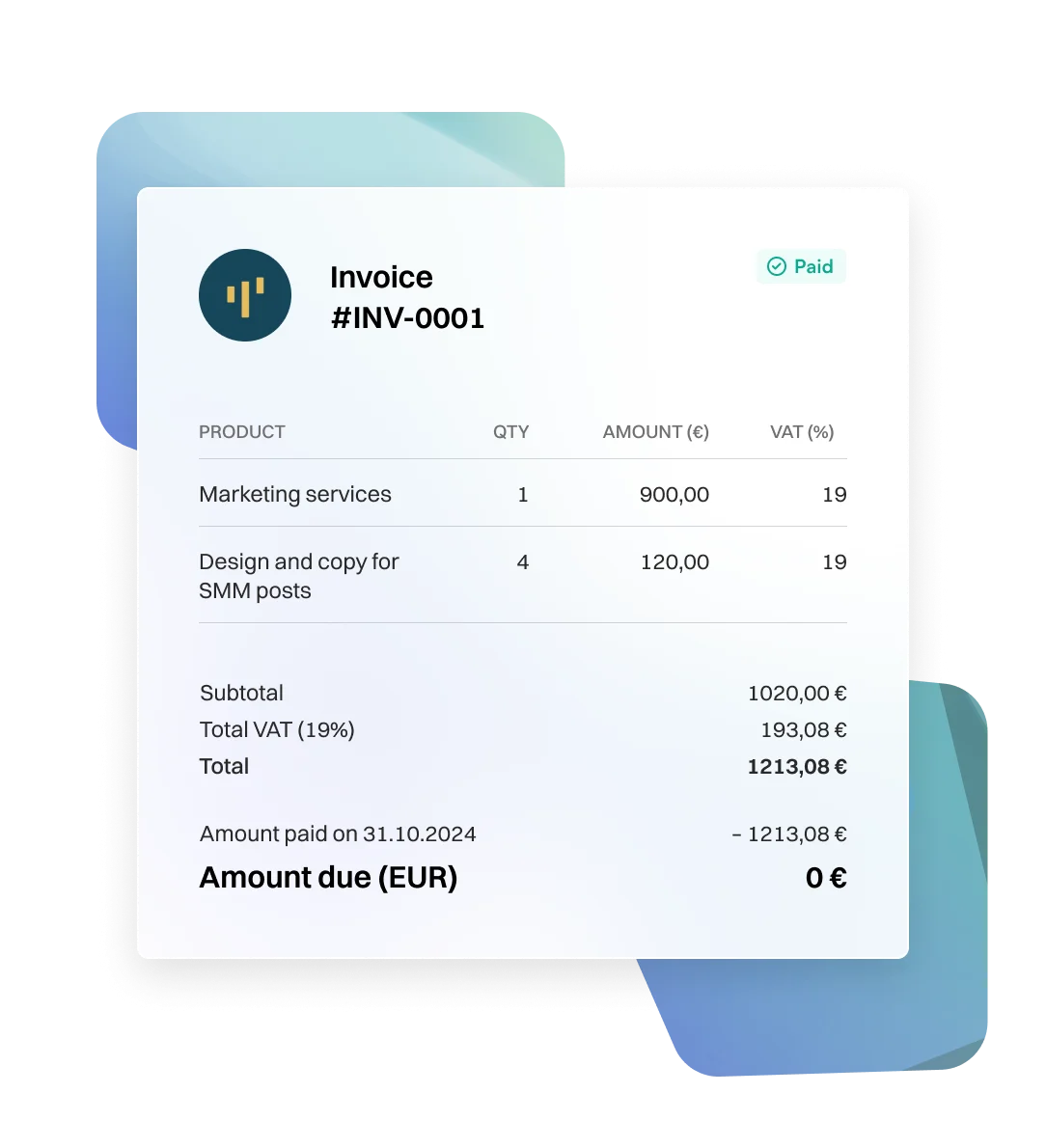 Invoices Created with ‘Paid’ Status-mobile